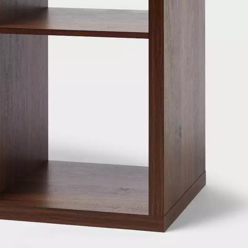 13" 8-Cube Open Shelf Decorative Organizer, Walnut, 57.8" H