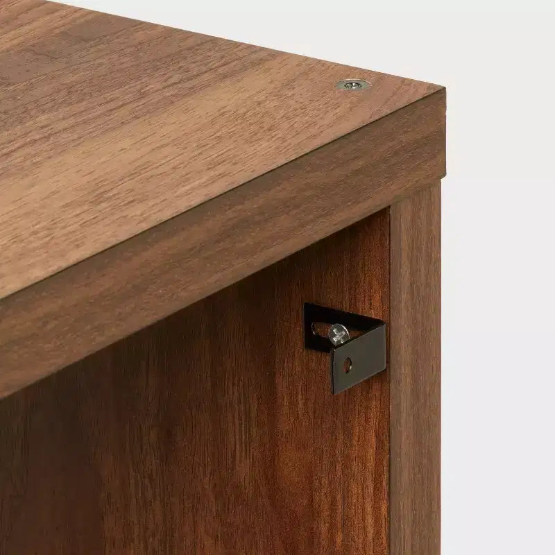 13" 8-Cube Open Shelf Decorative Organizer, Walnut, 57.8" H