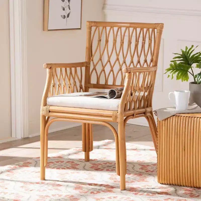 bali & pari Maisa Rattan Arm Chair Light Honey