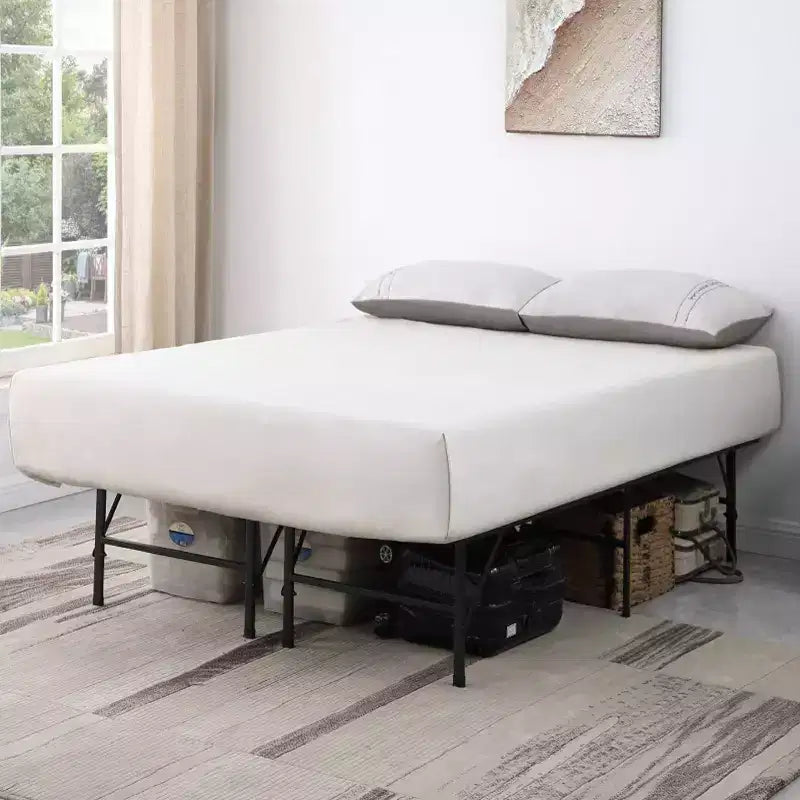 Twin Metal Platform Bed Frame, 14" Height, No Box Spring Needed, Black