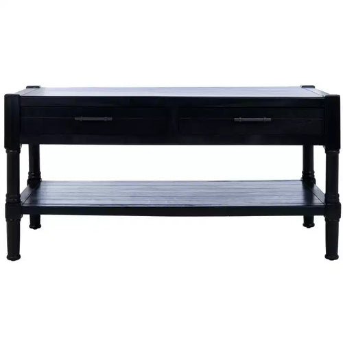Filbert 2 Drawer Coffee Table - Black - Safavieh