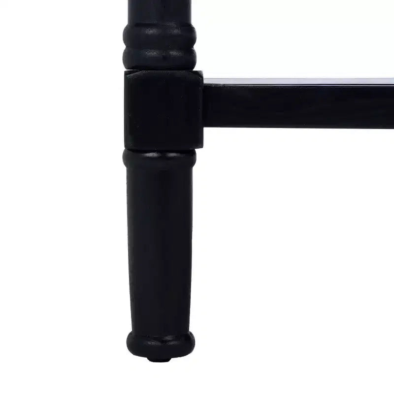 2-Drawer Rectangle Coffee Table with Storage, Black, 37.75" W