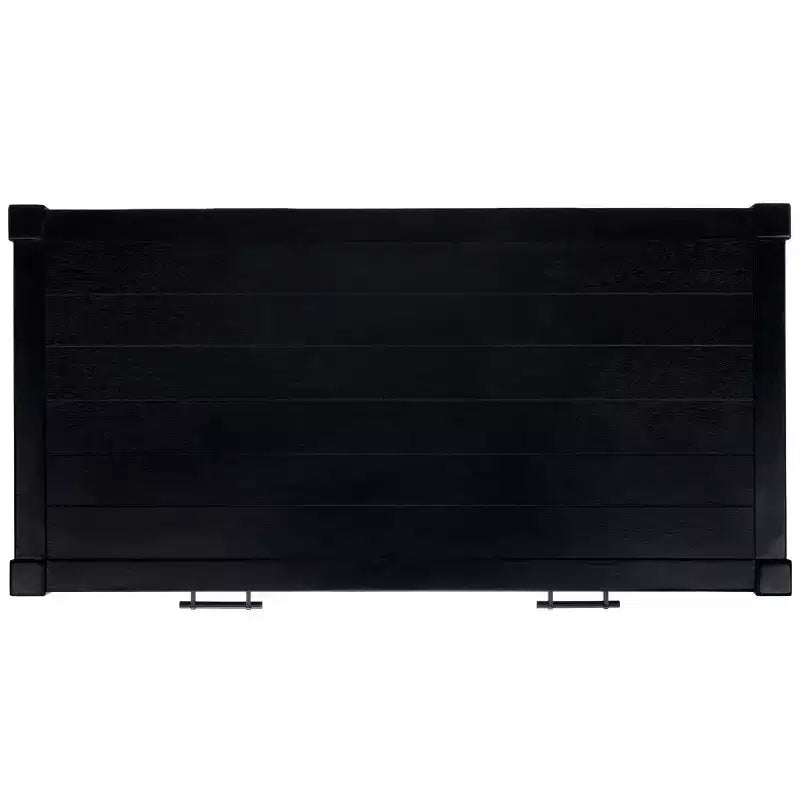 Table basse rectangulaire à 2 tiroirs avec rangement, noire, 95,9 cm L
