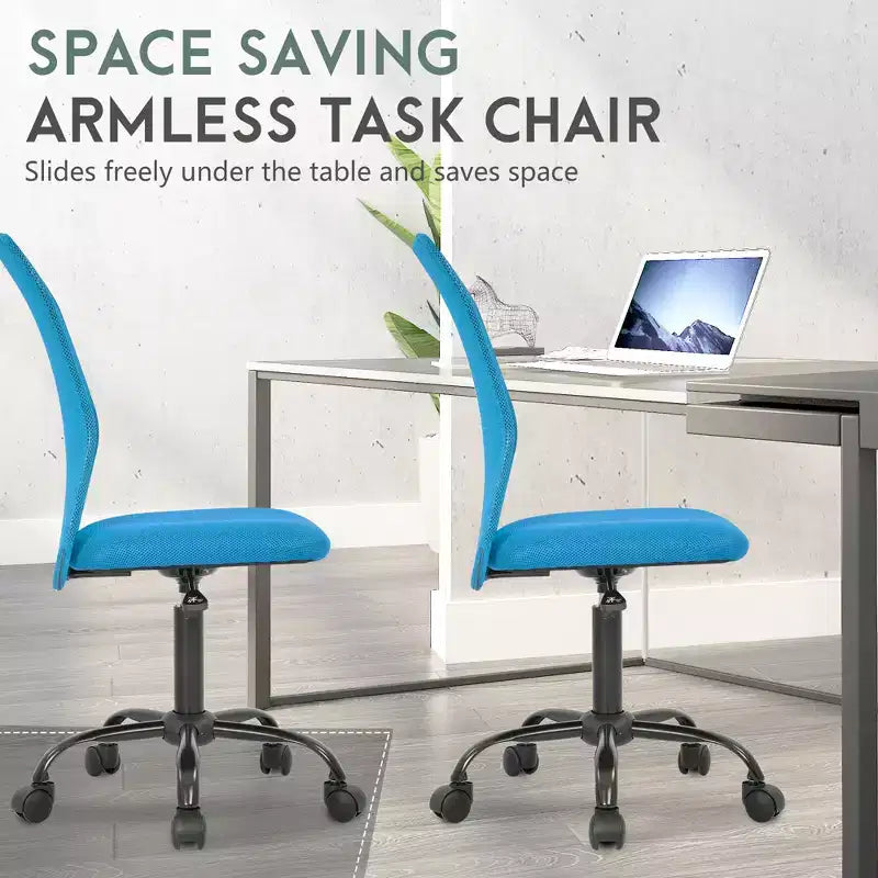 Chaise de bureau sans accoudoirs en maille, dossier mi-hauteur, avec soutien lombaire, réglable en hauteur, 113 kg