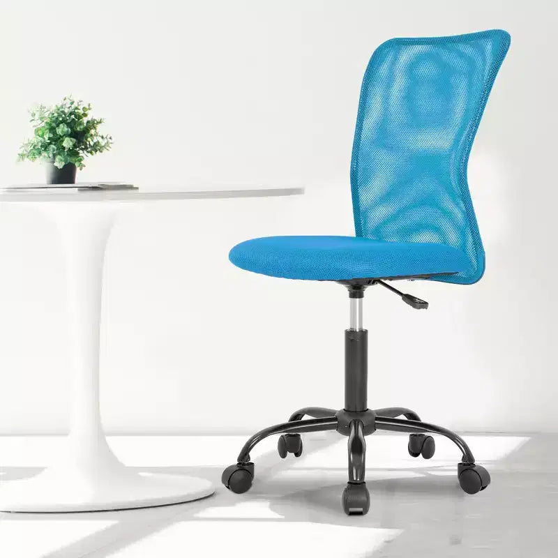 Chaise de bureau sans accoudoirs en maille, dossier mi-hauteur, avec soutien lombaire, réglable en hauteur, 113 kg