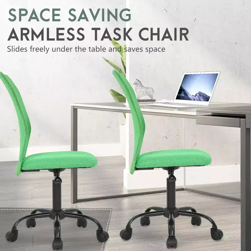 Chaise de bureau sans accoudoirs en maille, dossier mi-hauteur, avec soutien lombaire, réglable en hauteur, 113 kg