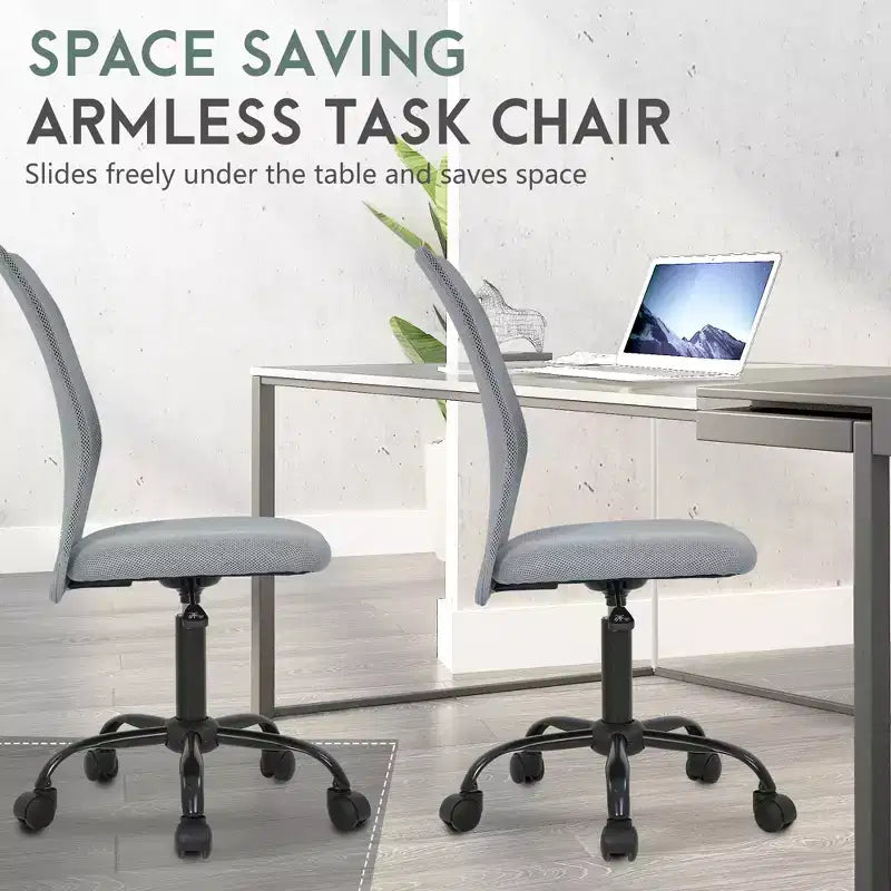 Chaise de bureau sans accoudoirs en maille, dossier mi-hauteur, avec soutien lombaire, réglable en hauteur, 113 kg