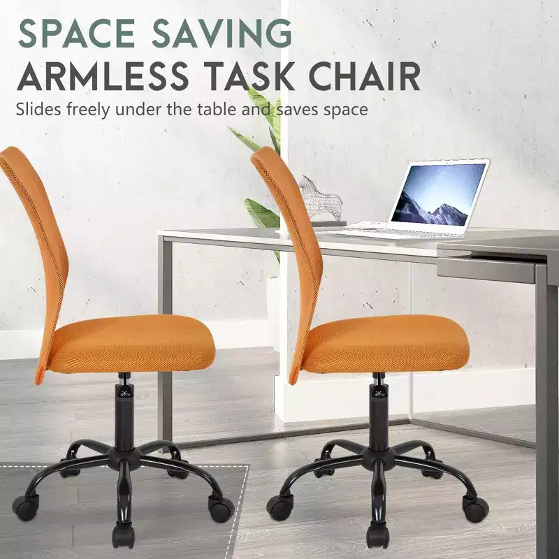Chaise de bureau sans accoudoirs en maille, dossier mi-hauteur, avec soutien lombaire, réglable en hauteur, 113 kg
