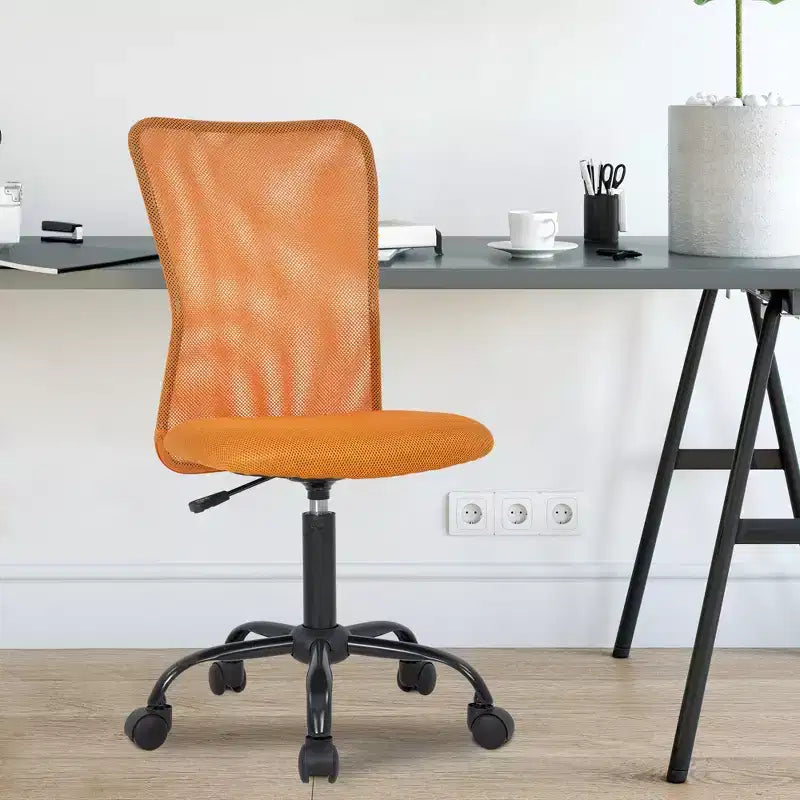 Chaise de bureau sans accoudoirs en maille, dossier mi-hauteur, avec soutien lombaire, réglable en hauteur, 113 kg