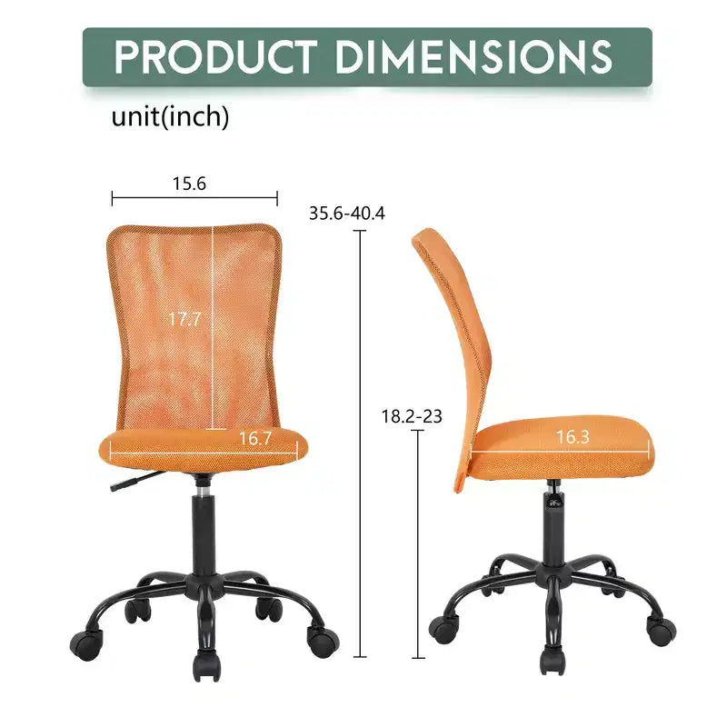 Chaise de bureau sans accoudoirs en maille, dossier mi-hauteur, avec soutien lombaire, réglable en hauteur, 113 kg