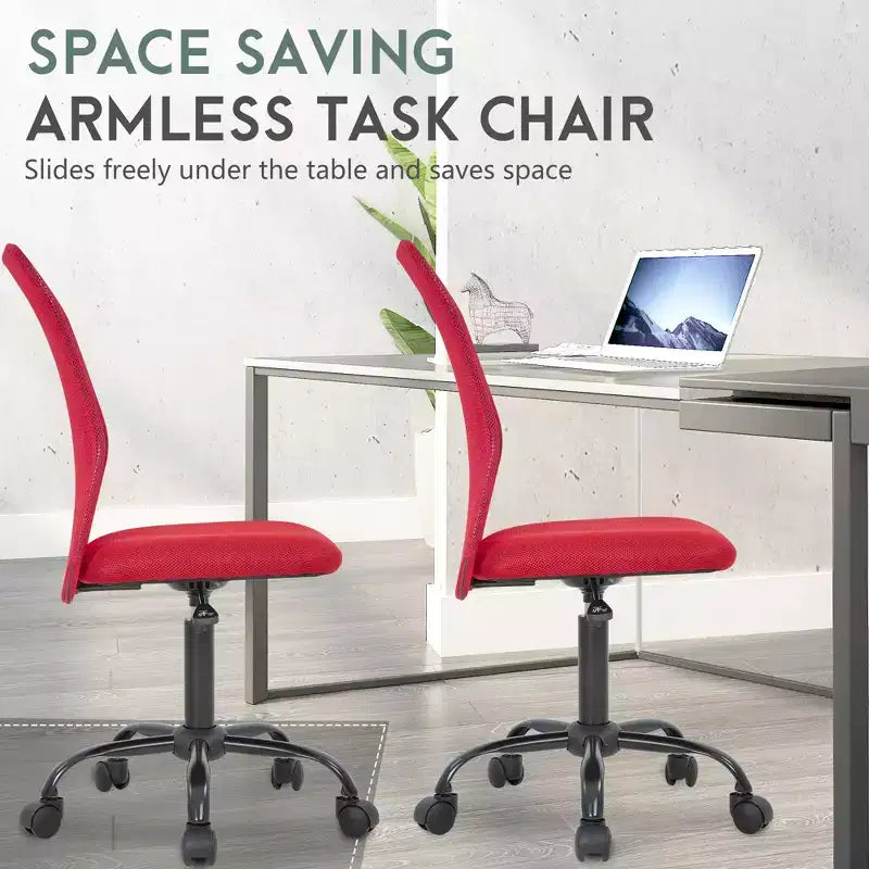 Chaise de bureau sans accoudoirs en maille, dossier mi-hauteur, avec soutien lombaire, réglable en hauteur, 113 kg