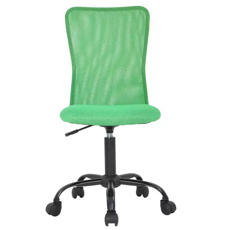 Mid-Back Armless Mesh Office Chair with Lumbar Support, Adjustable Height, 250 lb