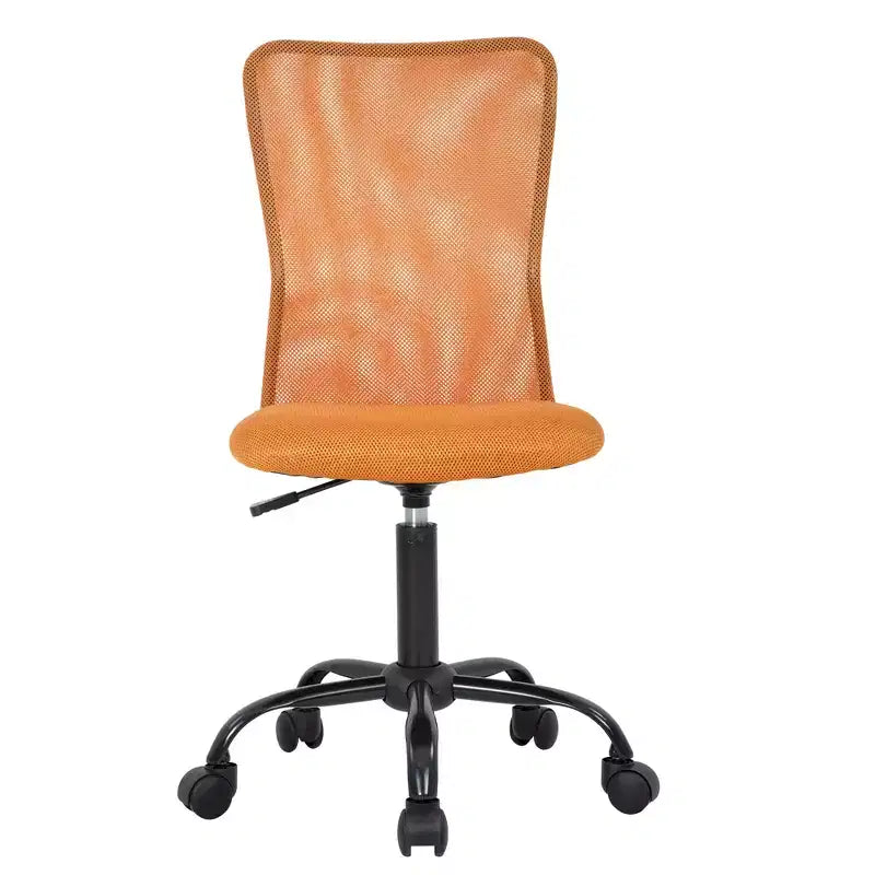 Mid-Back Armless Mesh Office Chair with Lumbar Support, Adjustable Height, 250 lb