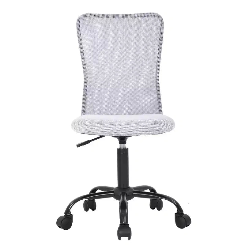 Mid-Back Armless Mesh Office Chair with Lumbar Support, Adjustable Height, 250 lb