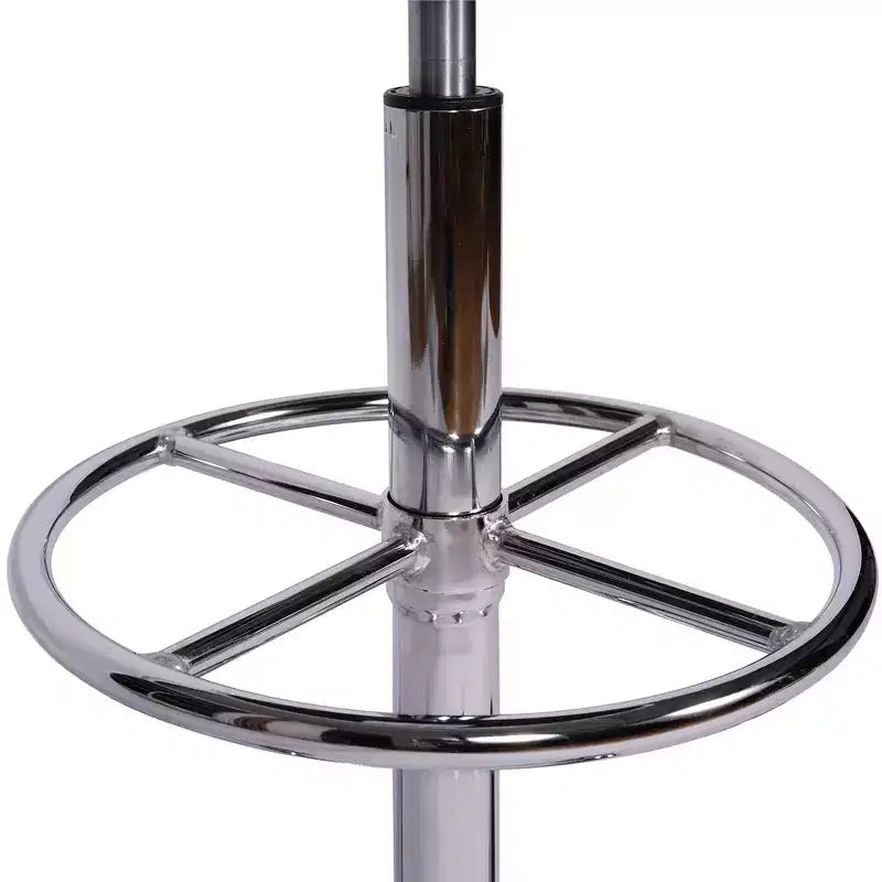 Tabouret roulant rond en similicuir PU, hauteur réglable de 71 à 92 cm, capacité de 150 kg