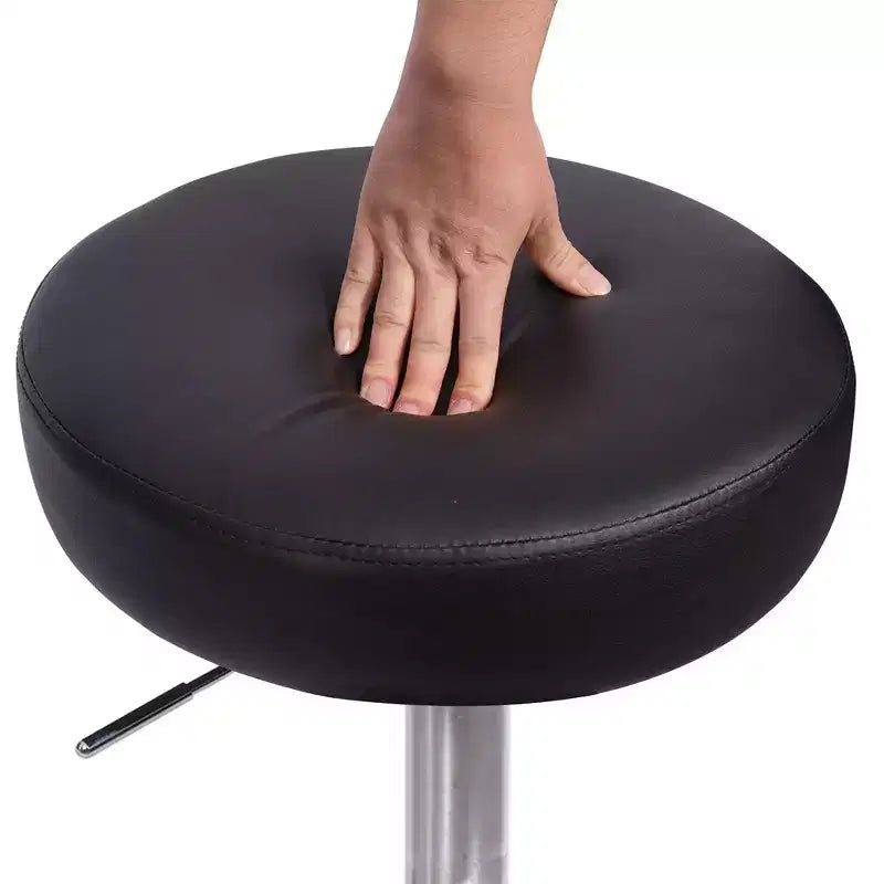 Tabouret roulant rond en similicuir PU, hauteur réglable de 71 à 92 cm, capacité de 150 kg