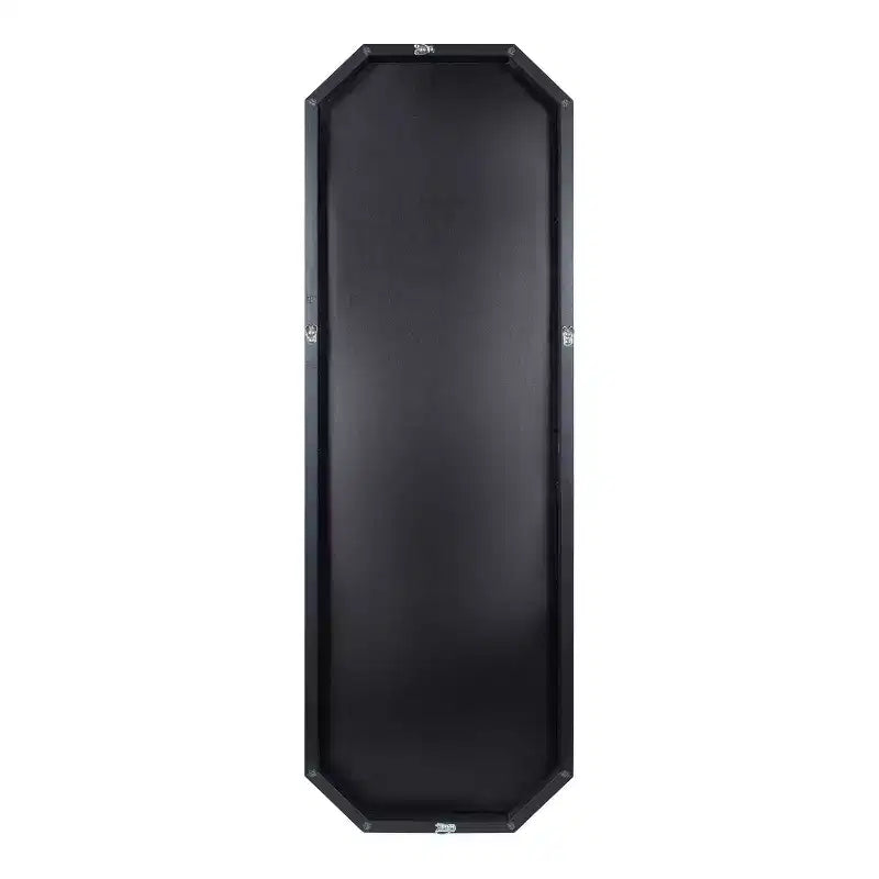 16" x 48" Full Length Wall Mirror, Octagon Shape, Beveled Glass, Framed