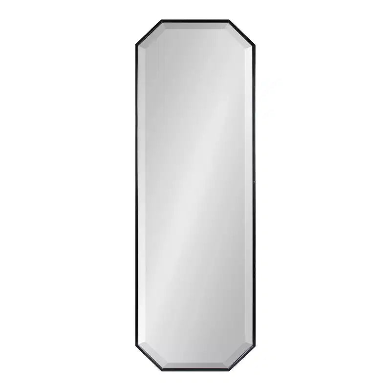 16" x 48" Full Length Wall Mirror, Octagon Shape, Beveled Glass, Framed