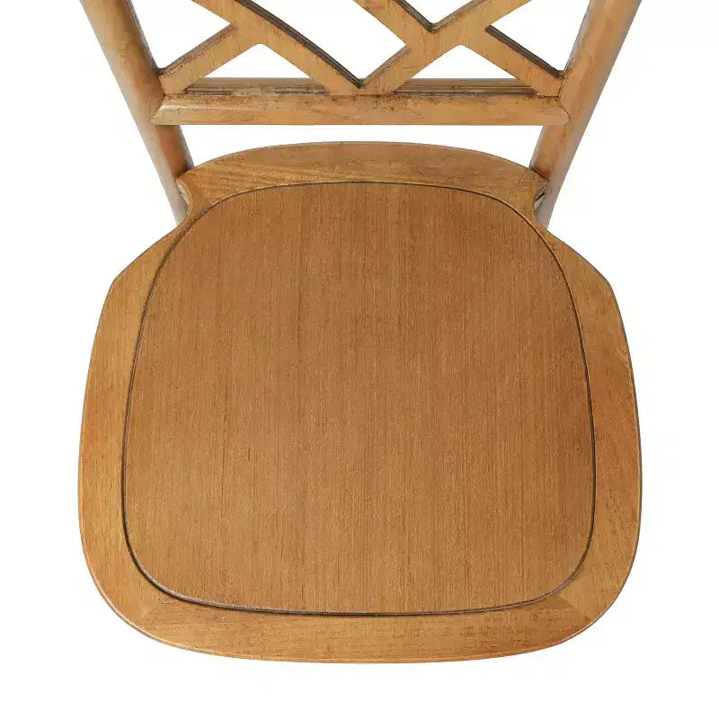 Chaise de salle à manger empilable en bois massif de qualité commerciale, dossier complexe, 158 kg, garantie de 5 ans