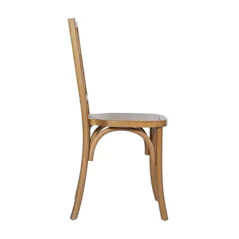 Chaise de salle à manger empilable en bois massif de qualité commerciale, dossier complexe, 158 kg, garantie de 5 ans