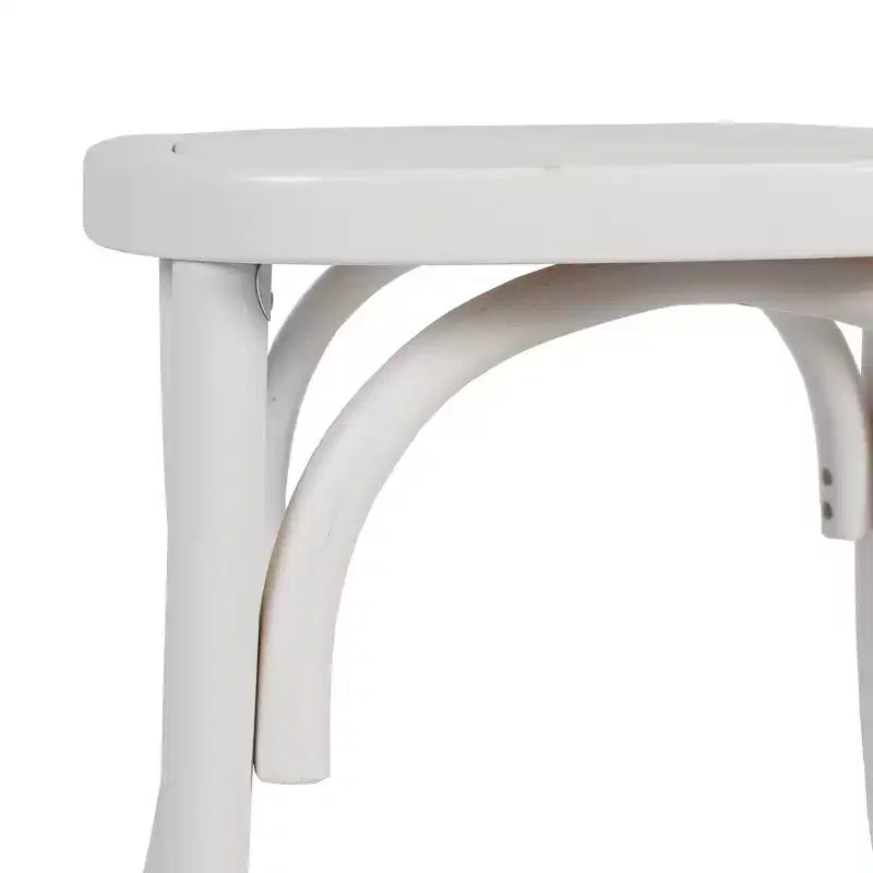 Chaise de salle à manger empilable en bois massif de qualité commerciale, dossier complexe, 158 kg, garantie de 5 ans