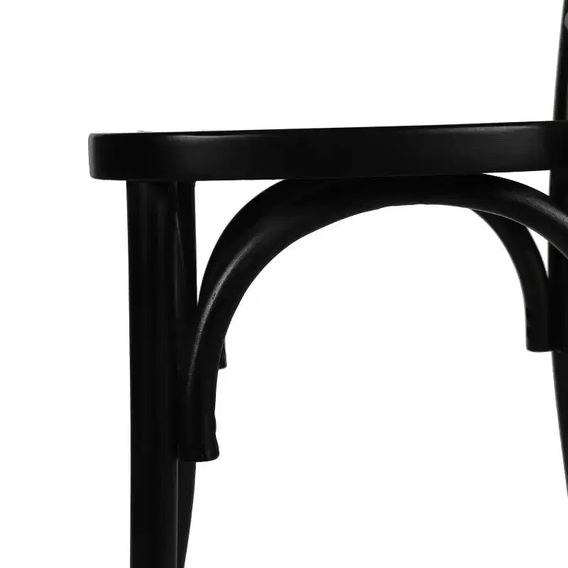 Chaise de salle à manger empilable en bois massif de qualité commerciale, dossier complexe, 158 kg, garantie de 5 ans