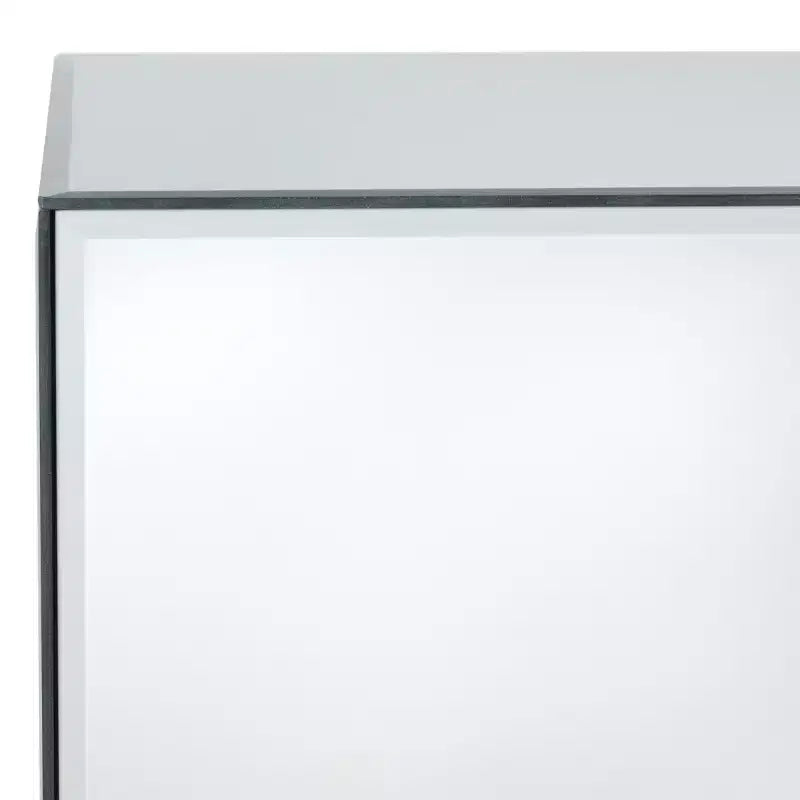 Square Mirrored Accent Table, Silver/Mirror, 15.9" Cube, 40 lb Capacity