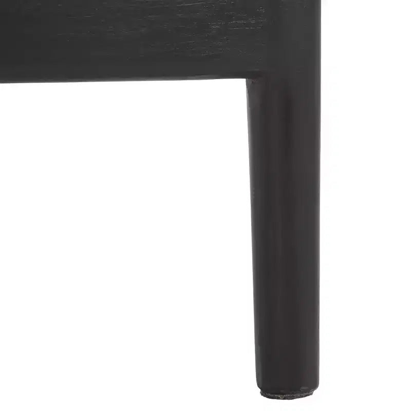 Tabouret de comptoir avec dossier en rotin tressé, cadre en bois dur, assise rembourrée, 125 kg, 60,3 cm H