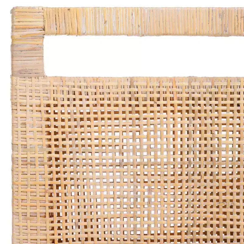 Tabouret de comptoir avec dossier en rotin tressé, cadre en bois dur, assise rembourrée, 125 kg, 60,3 cm H