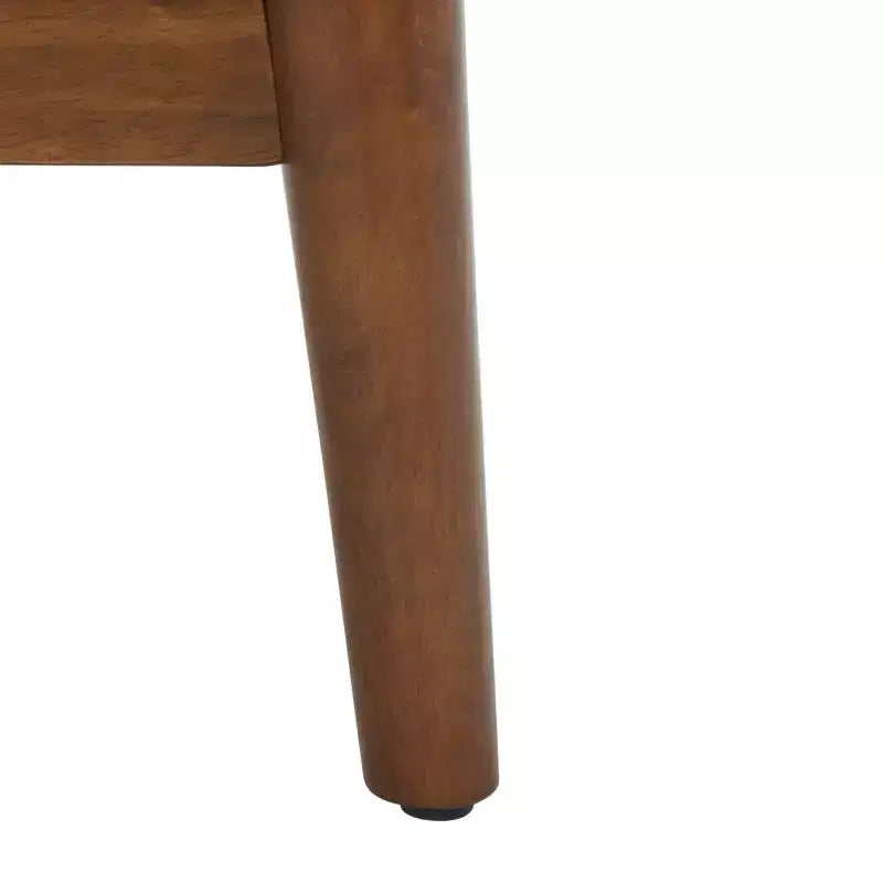 Commode 2 tiroirs 1 étagère avec port USB, chêne moyen et or antique, H 73,6 cm