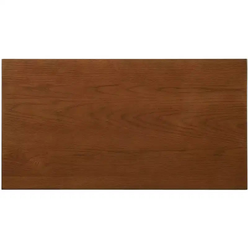 Commode 2 tiroirs 1 étagère avec port USB, chêne moyen et or antique, H 73,6 cm