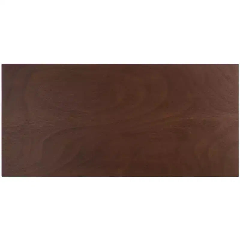 Bureau 2 tiroirs, blanc vieilli, bois et MDF