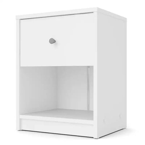 Tvilum, Portland 1 Drawer Nightstand, White