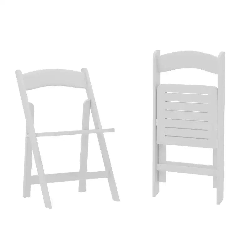 Lot de 2 chaises de salle à manger pliantes en bois massif, capacité 136 kg, aucun assemblage requis
