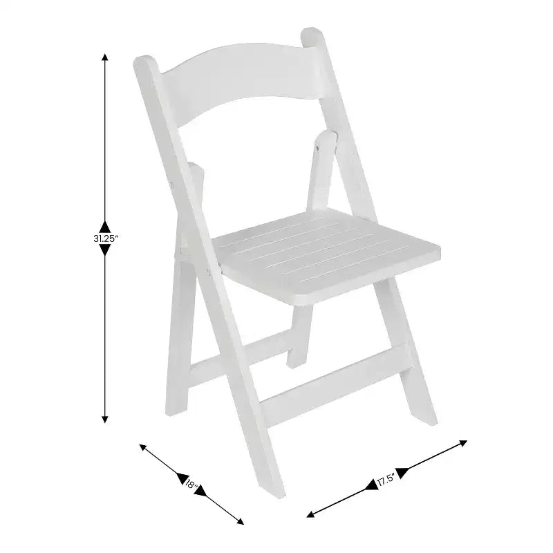 Lot de 2 chaises de salle à manger pliantes en bois massif, capacité 136 kg, aucun assemblage requis
