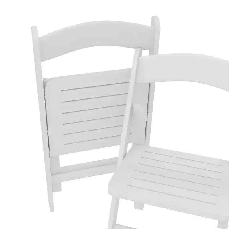 Lot de 2 chaises de salle à manger pliantes en bois massif, capacité 136 kg, aucun assemblage requis