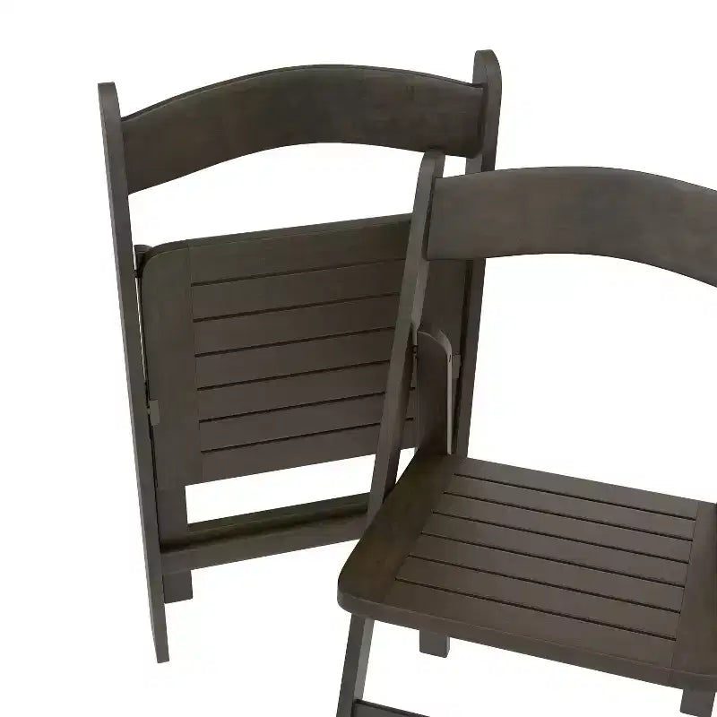 Lot de 2 chaises de salle à manger pliantes en bois massif, capacité 136 kg, aucun assemblage requis
