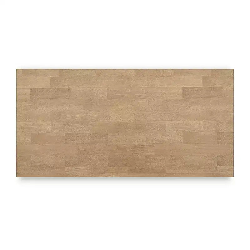 Table de salle à manger hauteur comptoir avec plateau en billot de boucher et 3 étagères de rangement, 4 places