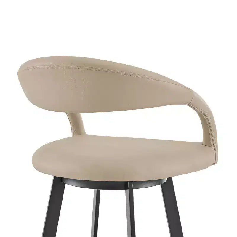 Tabouret de bar pivotant hauteur comptoir 26", cadre en fer et similicuir, capacité 113 kg