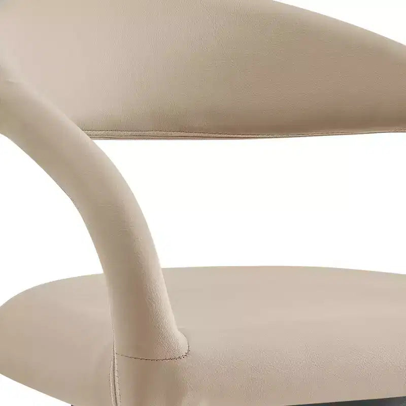 Tabouret de bar pivotant hauteur comptoir 26", cadre en fer et similicuir, capacité 113 kg