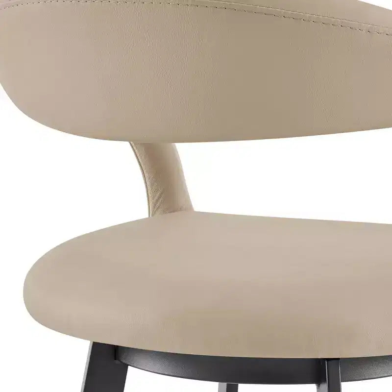 Tabouret de bar pivotant hauteur comptoir 26", cadre en fer et similicuir, capacité 113 kg