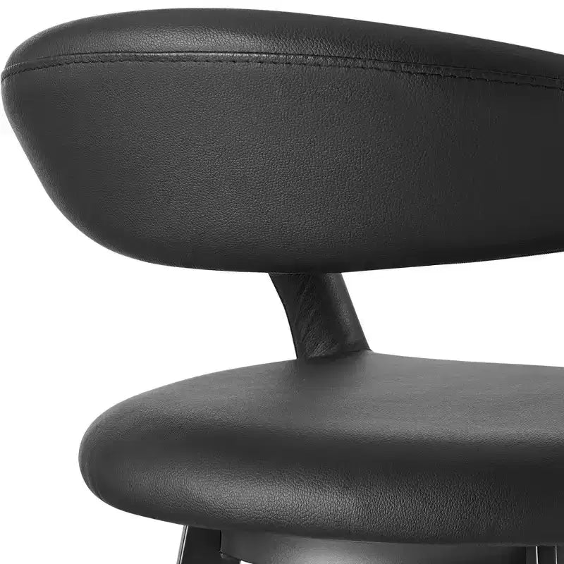 Tabouret de bar pivotant hauteur comptoir 26", cadre en fer et similicuir, capacité 113 kg