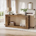 Console rectangulaire en bois de 70,87 po avec 2 étagères ouvertes