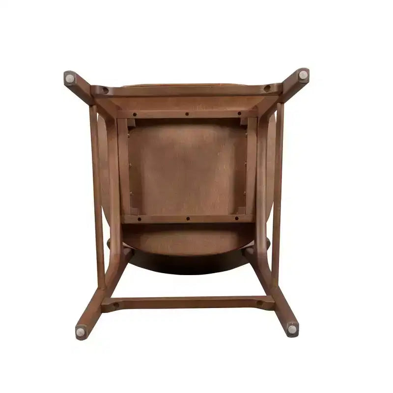 Tabouret de bar en bois, assise carrée, dossier mi-hauteur, hauteur d'assise de 76 cm, capacité de 181 kg