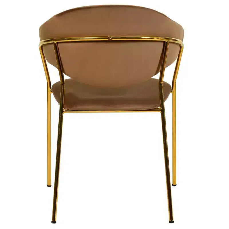 Chaise de salle à manger recouverte de cuir et de velours, assise et dossier ergonomiques rembourrés, fauteuil d'appoint avec piètement en acier inoxydable