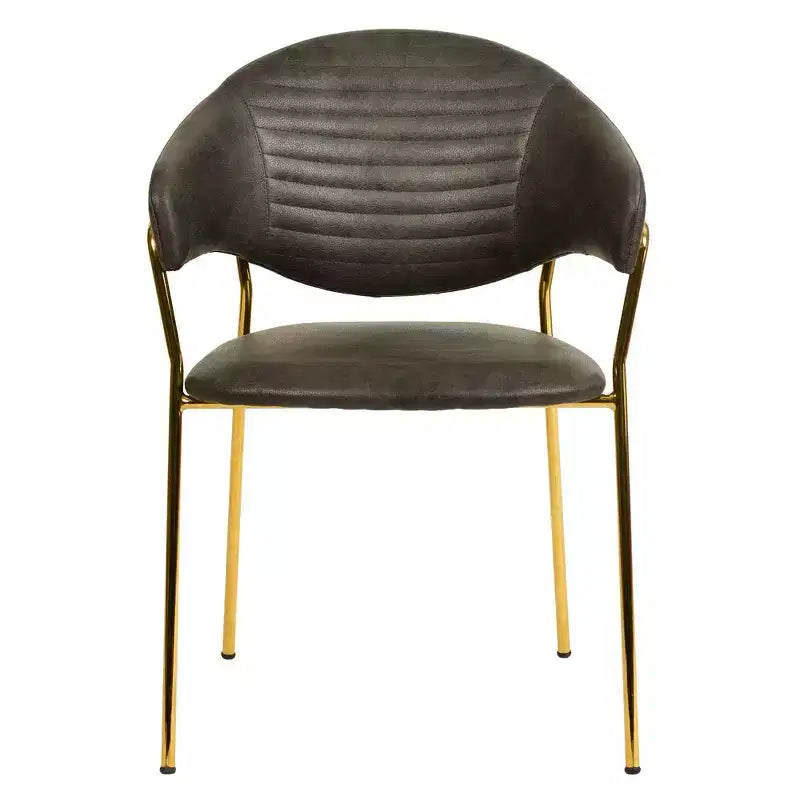 Chaise de salle à manger recouverte de cuir et de velours, assise et dossier ergonomiques rembourrés, fauteuil d'appoint avec piètement en acier inoxydable