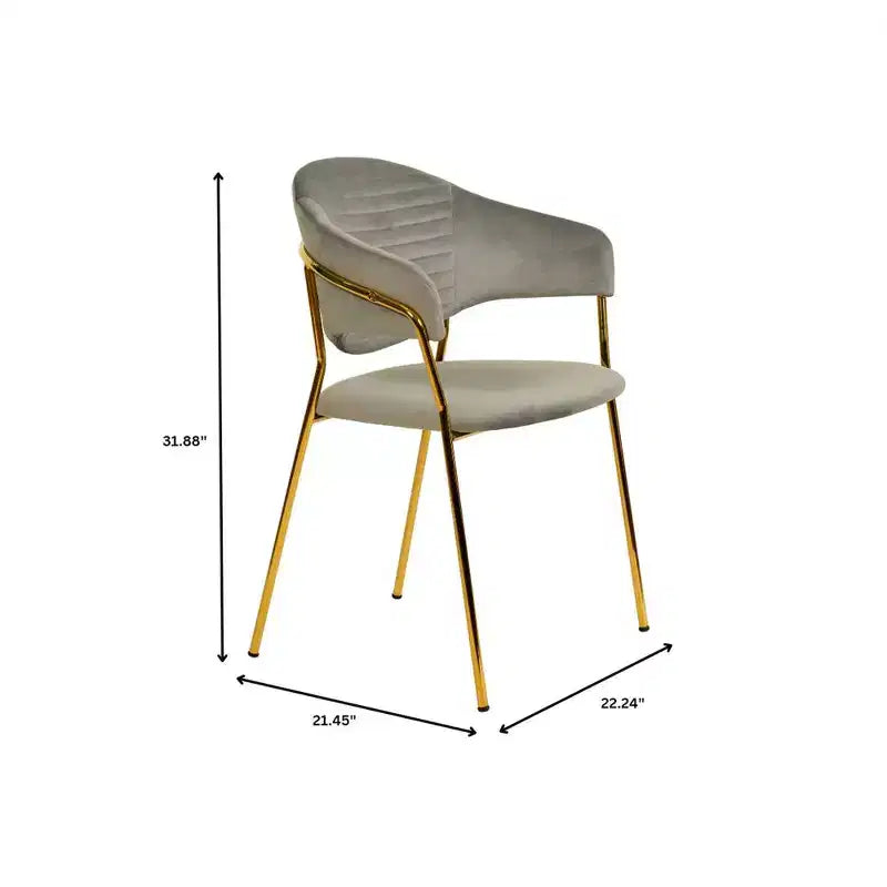 Chaise de salle à manger recouverte de cuir et de velours, assise et dossier ergonomiques rembourrés, fauteuil d'appoint avec piètement en acier inoxydable