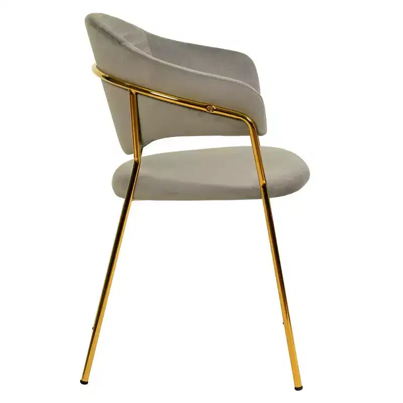 Chaise de salle à manger recouverte de cuir et de velours, assise et dossier ergonomiques rembourrés, fauteuil d'appoint avec piètement en acier inoxydable