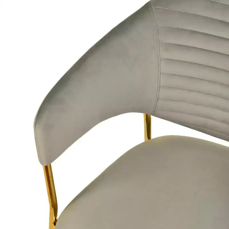 Chaise de salle à manger recouverte de cuir et de velours, assise et dossier ergonomiques rembourrés, fauteuil d'appoint avec piètement en acier inoxydable