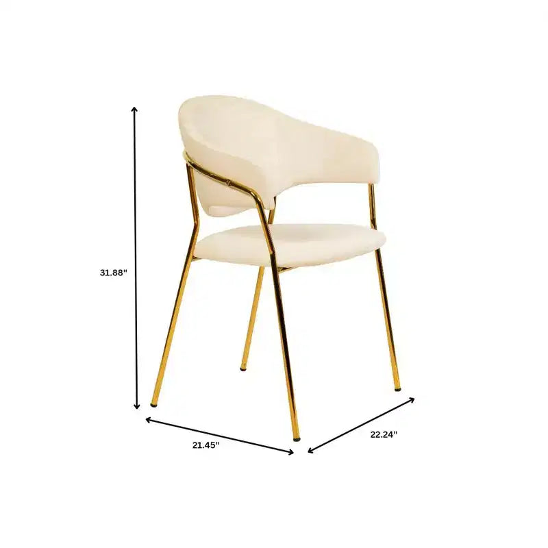 Chaise de salle à manger recouverte de cuir et de velours, assise et dossier ergonomiques rembourrés, fauteuil d'appoint avec piètement en acier inoxydable